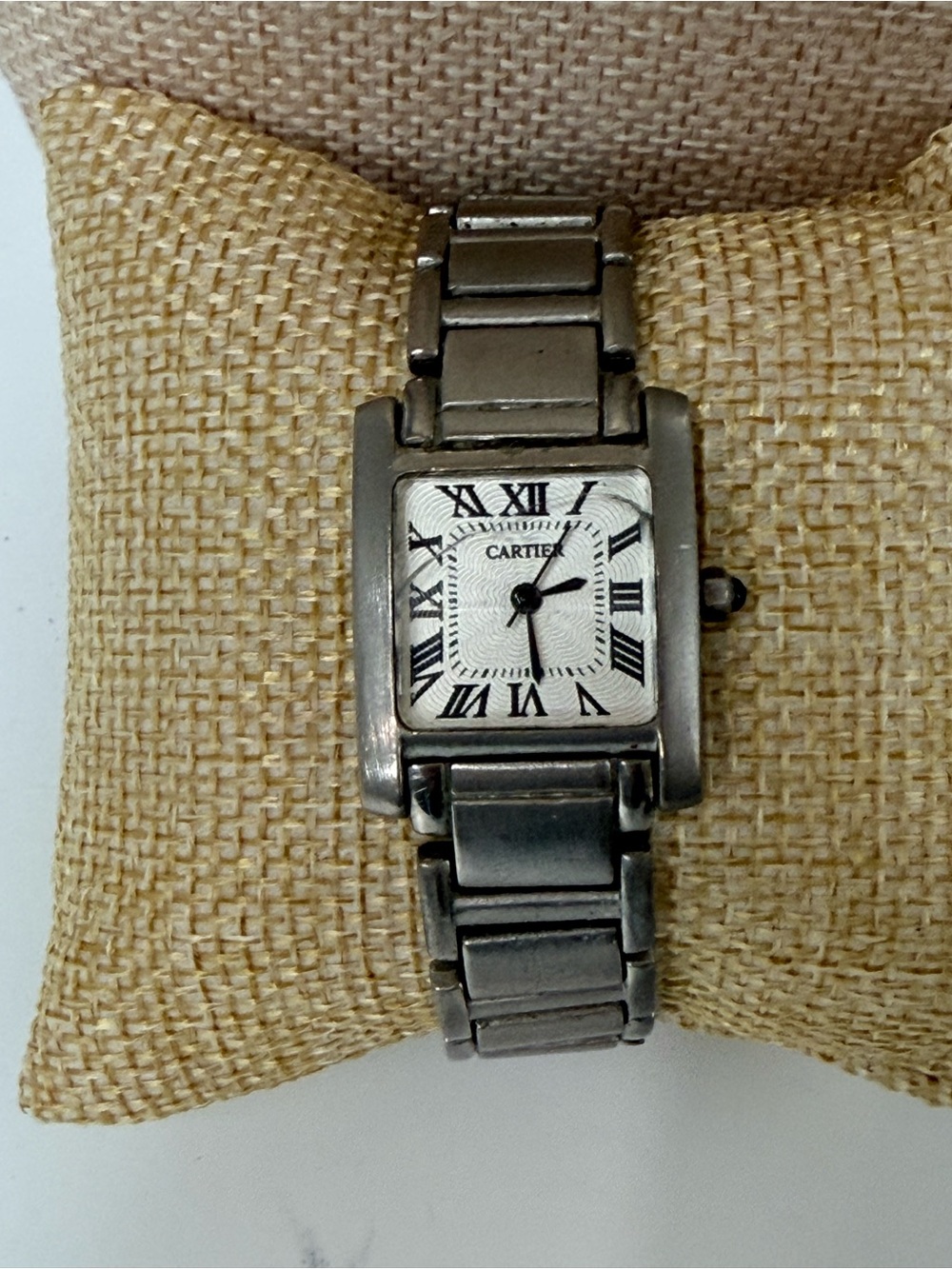 Tank watch stainless steel square